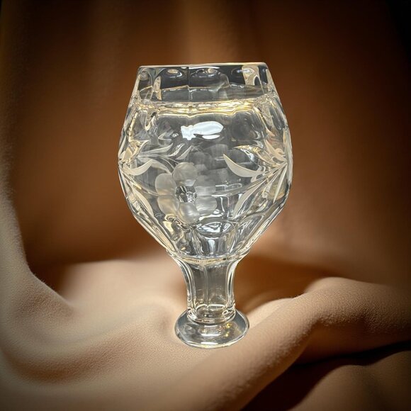 Decanter & Stopper Spring Meadows by Gorham Crystal Hollywood Regency - Picture 9 of 10